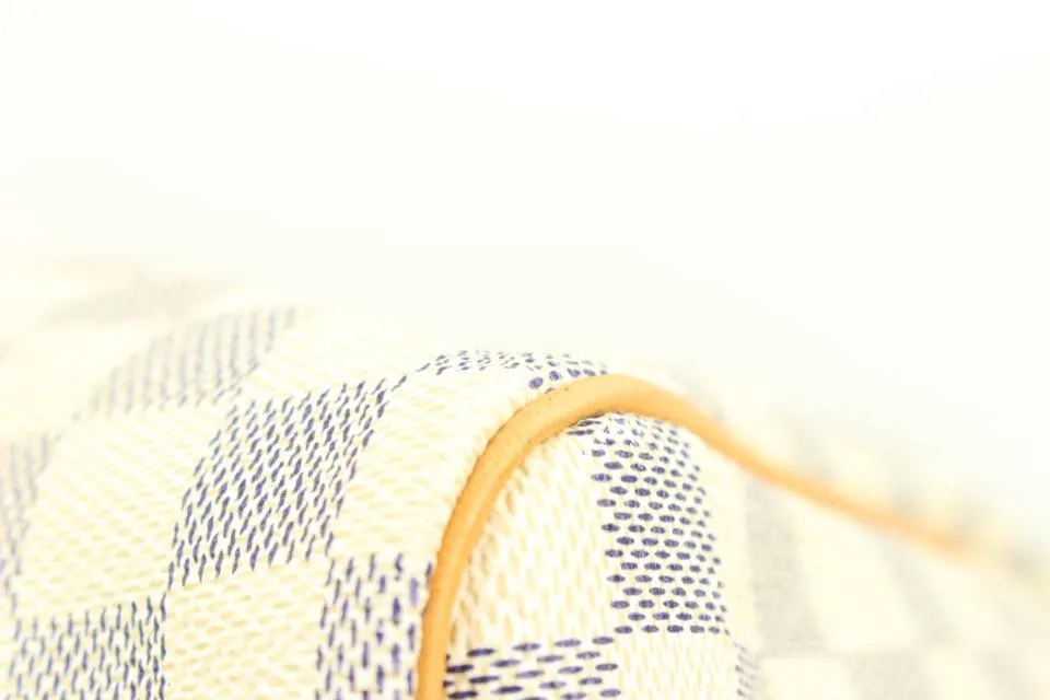Louis Vuitton Damier Azur Keepall Bandouliere 55 Duffle with Strap 44lk96
