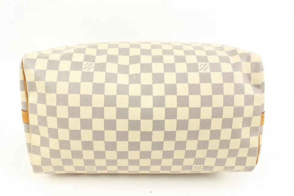 Louis Vuitton Damier Azur Speedy Bandouliere 35 Boston with Strap 10lk323s