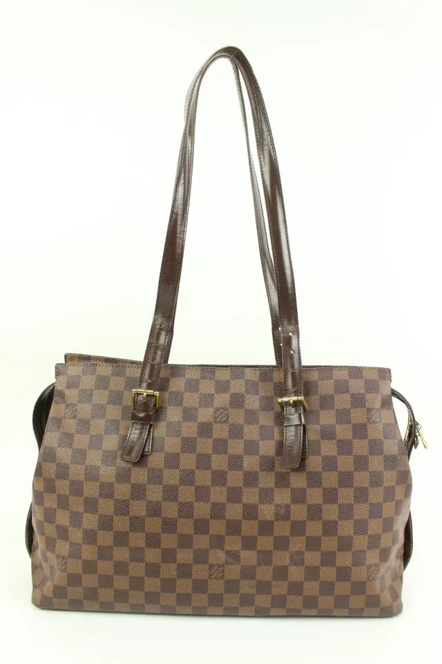 Louis Vuitton Damier Ebene Chelsea Zip Tote Shoulder bag 87lk328s