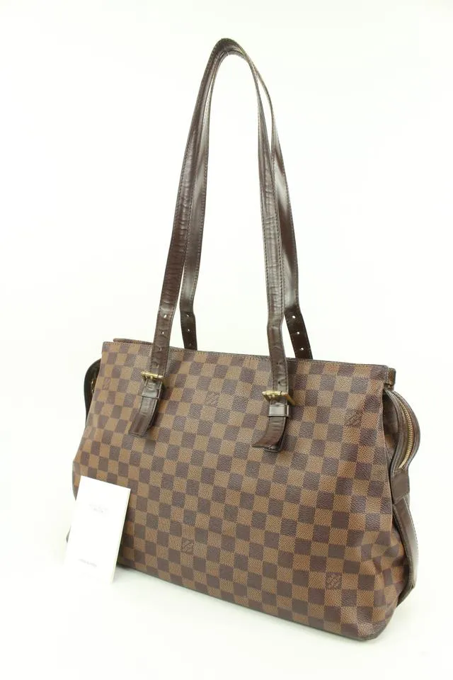 Louis Vuitton Damier Ebene Chelsea Zip Tote Shoulder bag 87lk328s