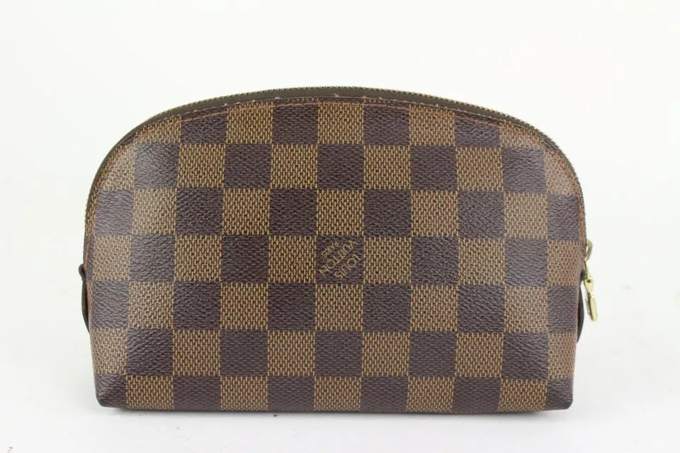 Louis Vuitton Damier Ebene Cosmetic Pouch Demi Ronde 12L415V