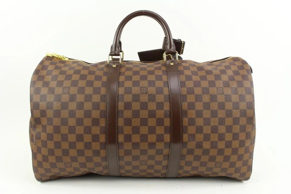 Louis Vuitton Damier Ebene Keepall 50 Duffle bag 82lv39s