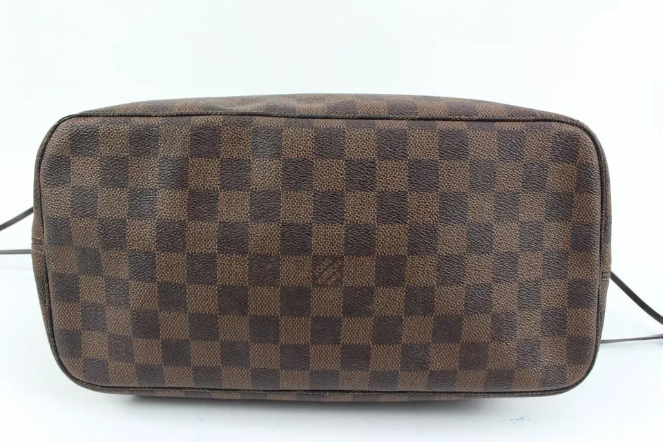 Louis Vuitton Damier Ebene Neverfull MM Tote Bag 88lv39s