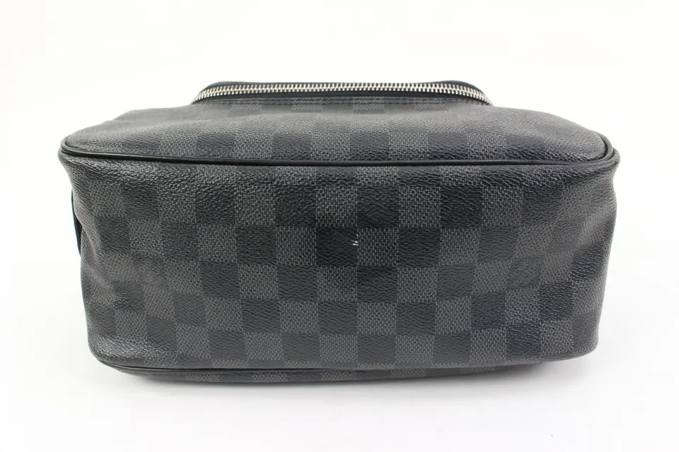Louis Vuitton Damier Graphite Toiletry Pouch Cosmetic Case Travel Dopp 48lv314s