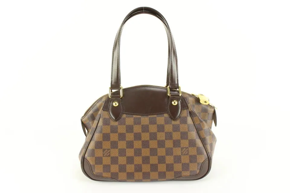 Louis Vuitton Discontinued Damier Ebene Verona PM Bowler Shoulder Bag 20lk53s