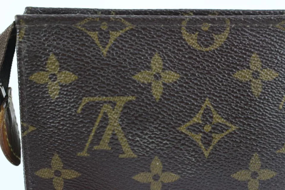Louis Vuitton Discontinued Monogram Toiletry Pouch 15 Poche Toilette 917lv18