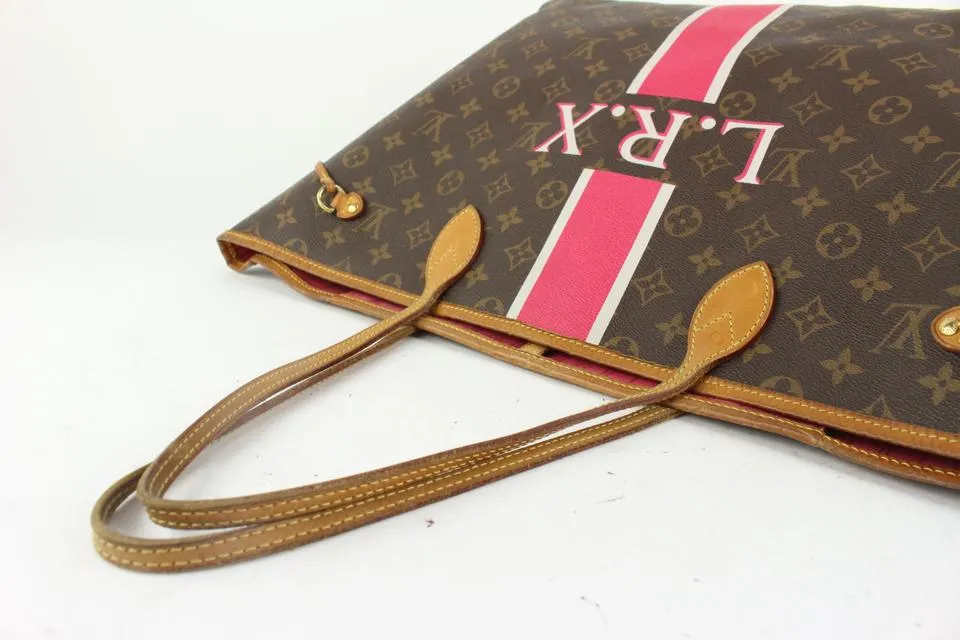 Louis Vuitton Large Monogram Mon Neverfull GM Tote with Stripe 1110lv7