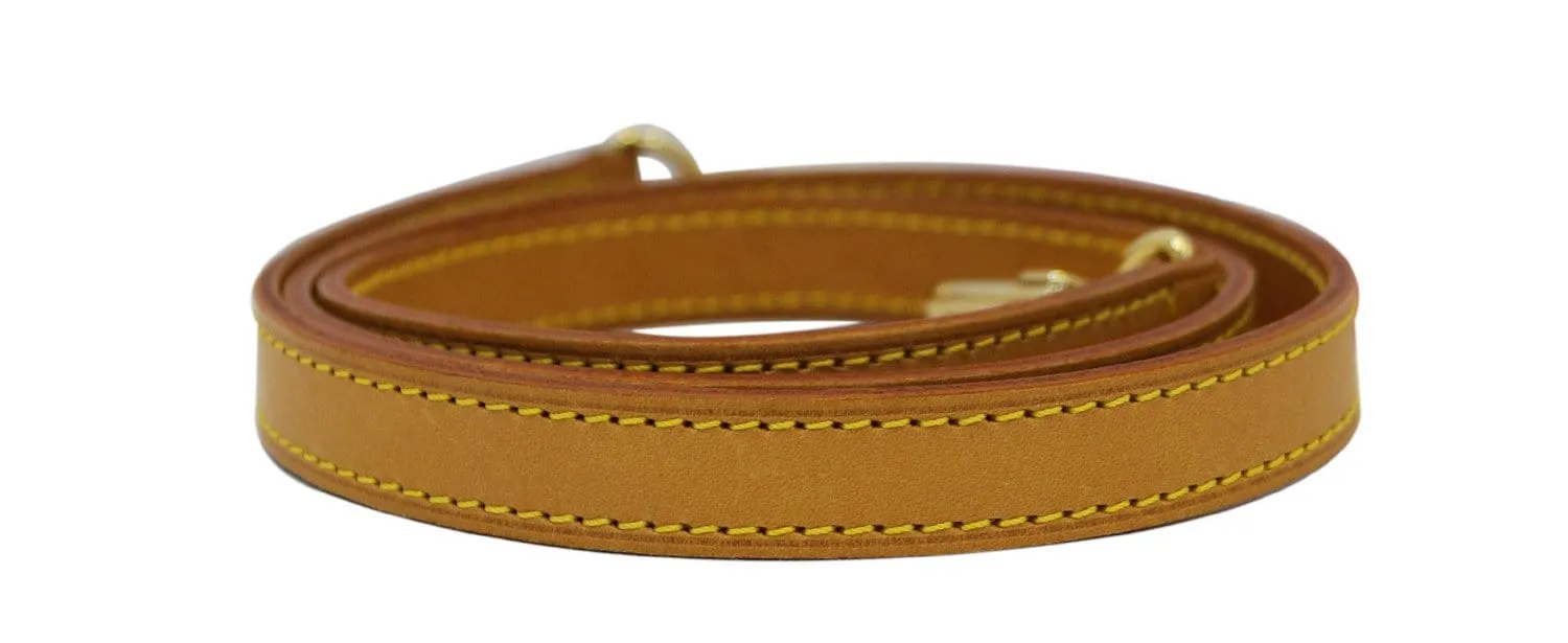 LOUIS VUITTON Leather Brown Shoulder Strap