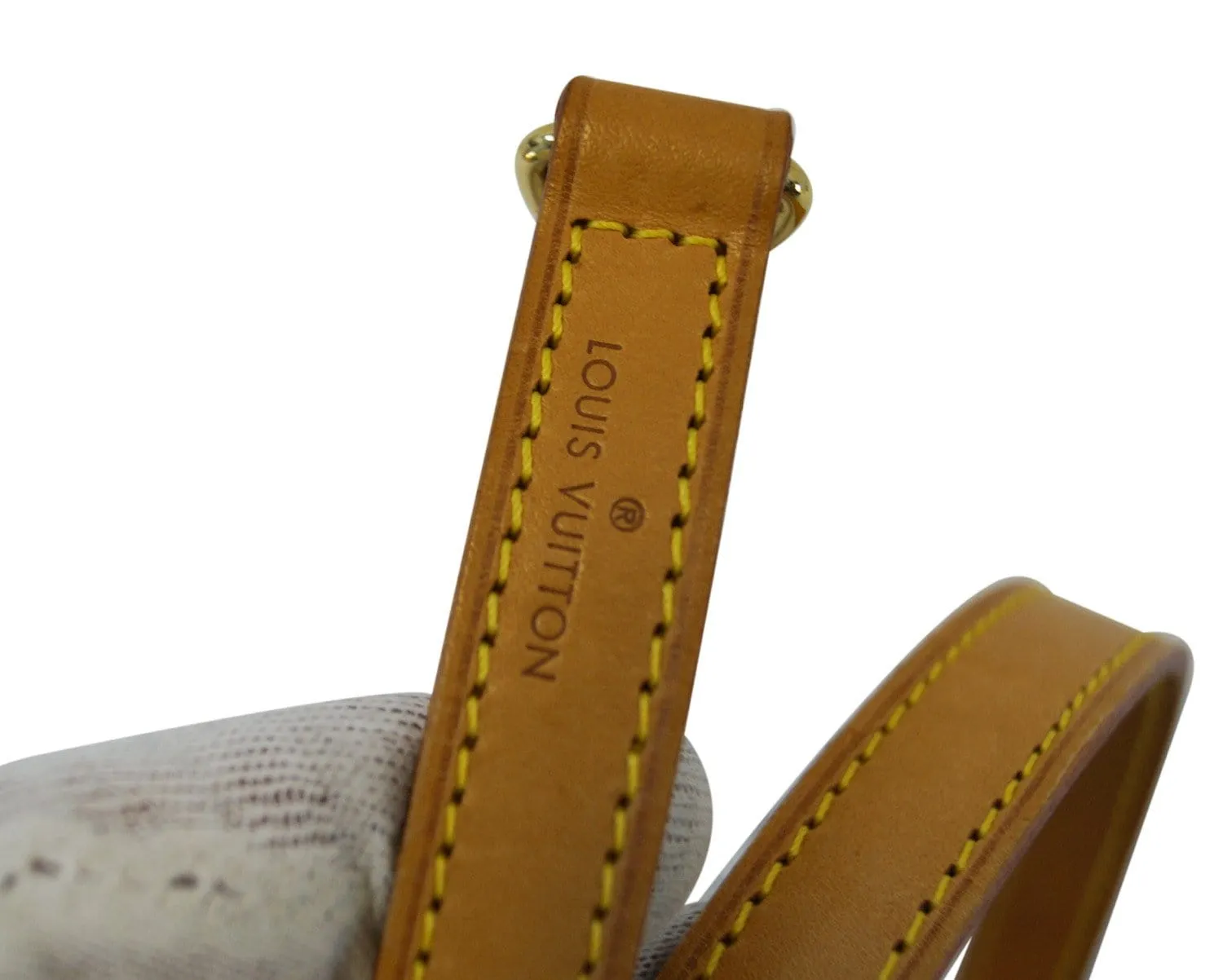 LOUIS VUITTON Leather Brown Shoulder Strap