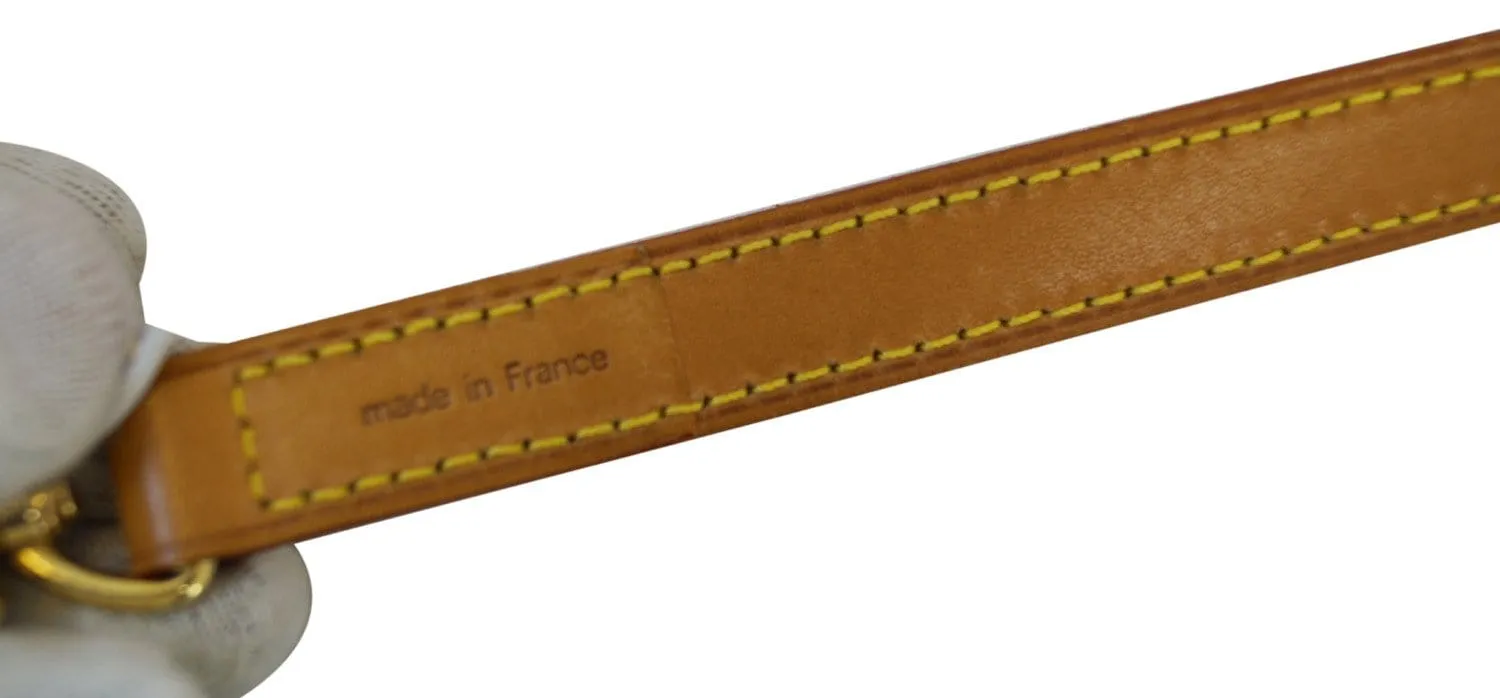 LOUIS VUITTON Leather Brown Shoulder Strap