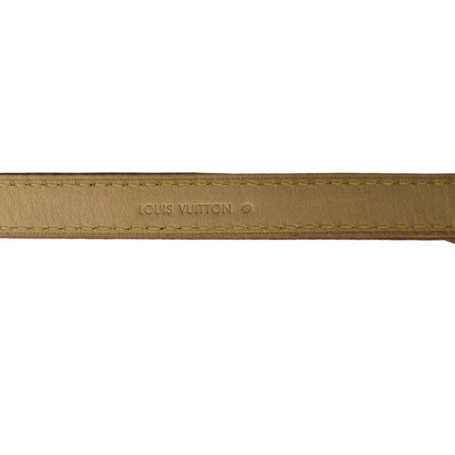 LOUIS VUITTON Leather Shoulder Strap Beige