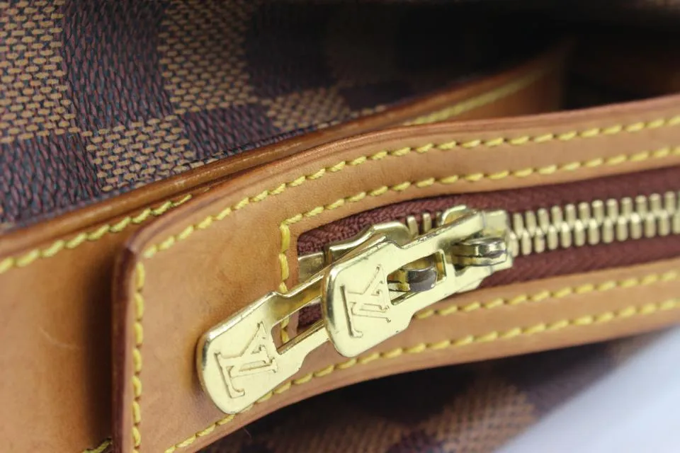 Louis Vuitton Limited Edition Centenaire Damier Columbine Zip Shoulder Bag 64lv315s