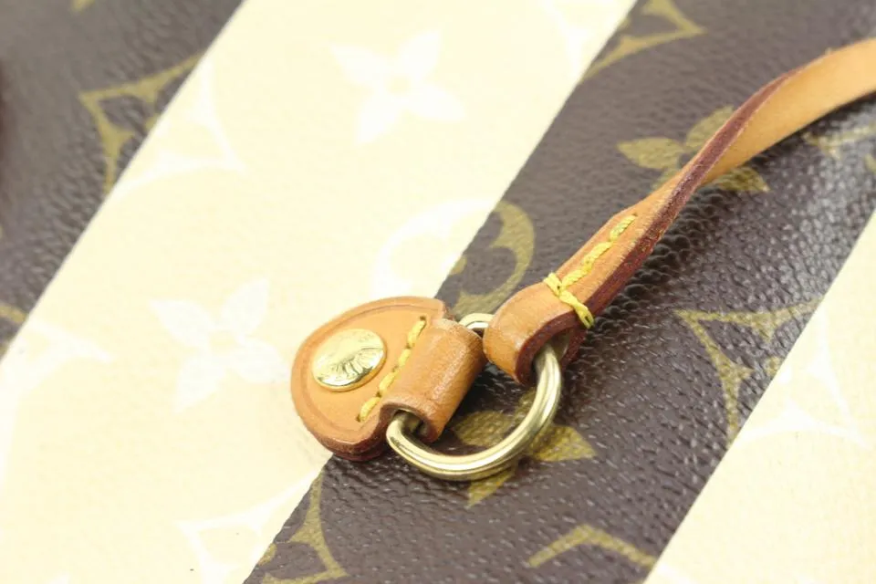 Louis Vuitton Limited Monogram Stripe Rayures Neverfull MM Tote 124lv7
