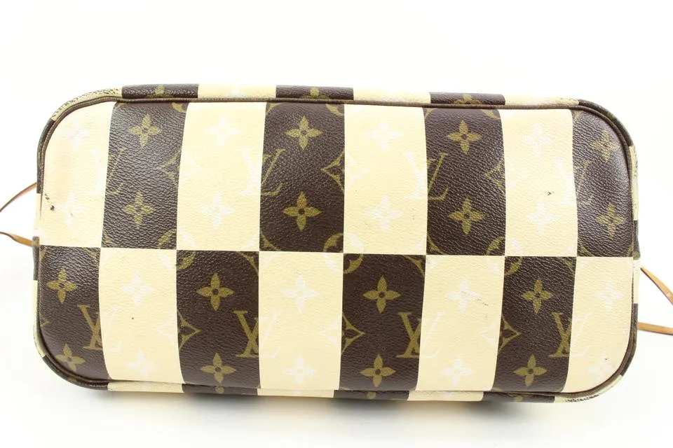 Louis Vuitton Limited Monogram Stripe Rayures Neverfull MM Tote 124lv7
