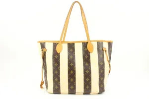 Louis Vuitton Limited Monogram Stripe Rayures Neverfull MM Tote 124lv7
