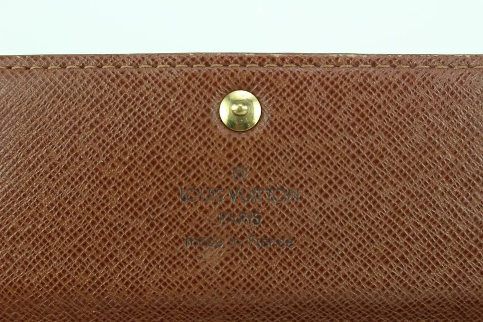 Louis Vuitton Monogram Bifold Long Sarah Wallet Porte Tresor 130lvs76