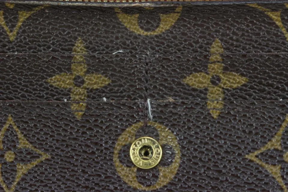 Louis Vuitton Monogram Bifold Long Sarah Wallet Porte Tresor 130lvs76