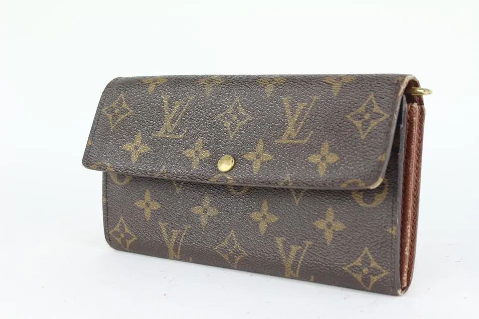 Louis Vuitton Monogram Bifold Long Sarah Wallet Porte Tresor 130lvs76