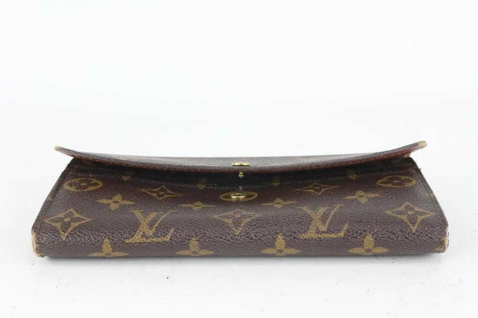 Louis Vuitton Monogram Bifold Long Sarah Wallet Porte Tresor 130lvs76