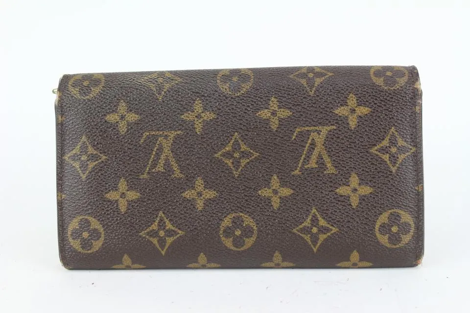 Louis Vuitton Monogram Bifold Long Sarah Wallet Porte Tresor 130lvs76