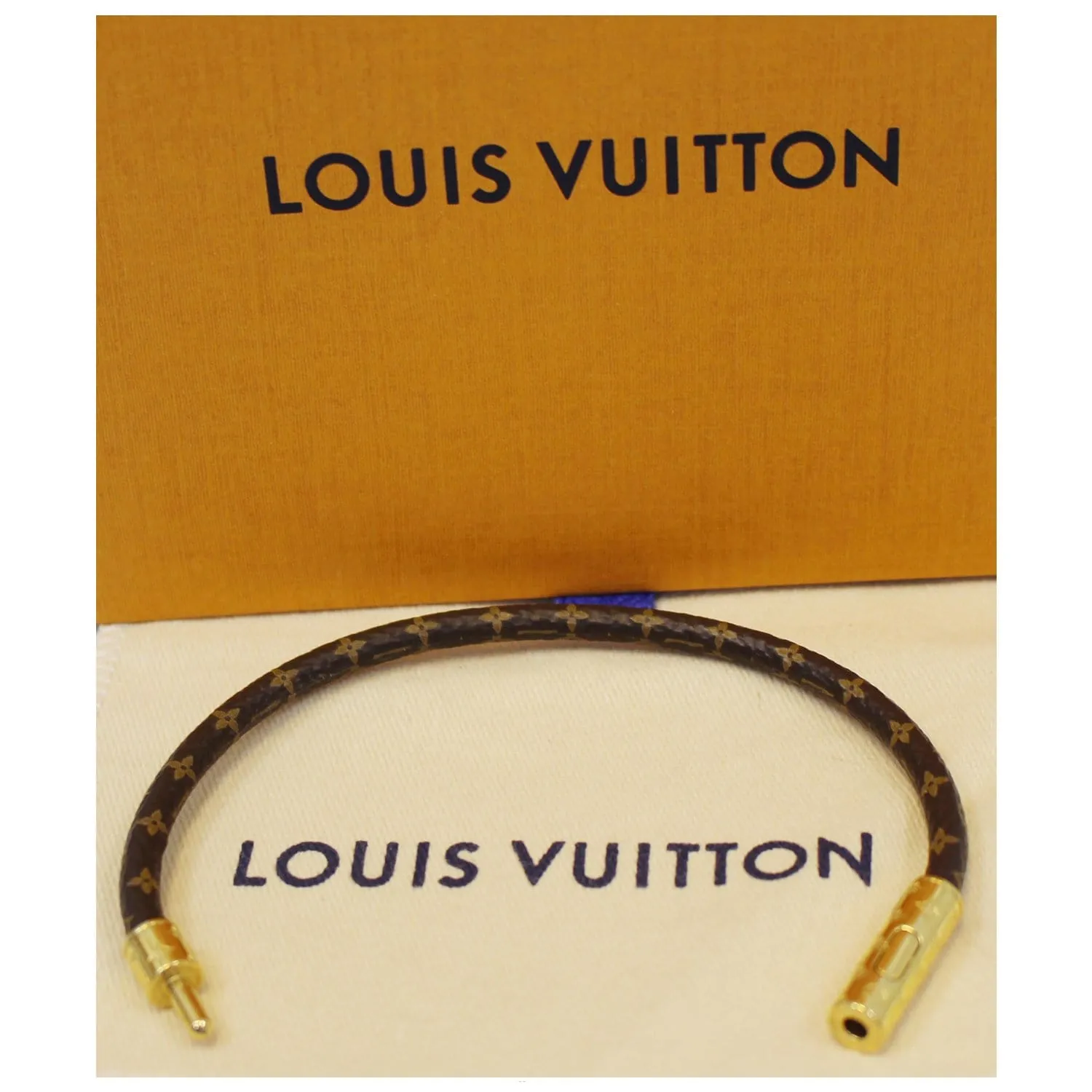 LOUIS VUITTON Monogram Canvas Confidential Bracelet