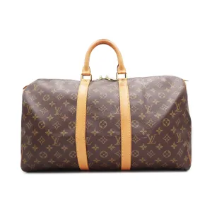 Louis Vuitton Monogram Canvas Keepall 45 Boston Travel Bag FH1912