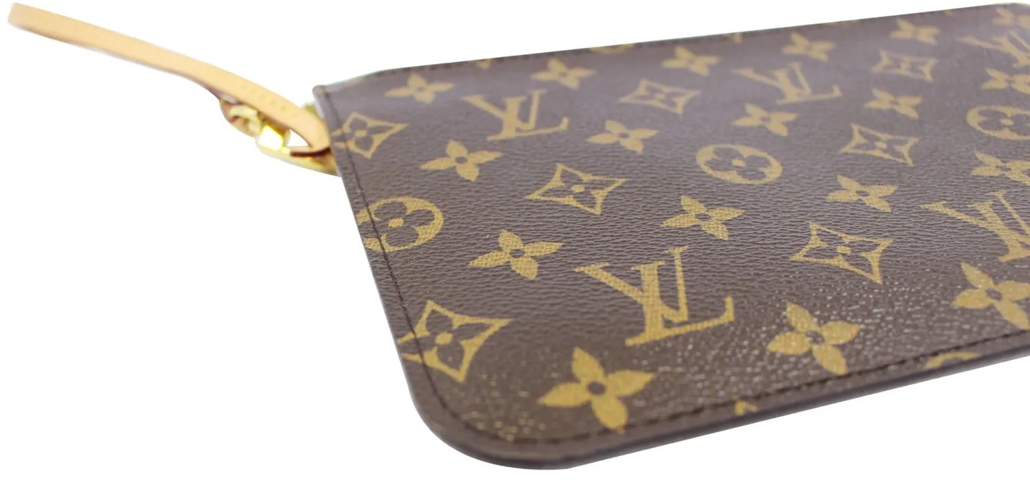 LOUIS VUITTON Monogram Canvas Pochette Wristlet Pouch Neverfull MM