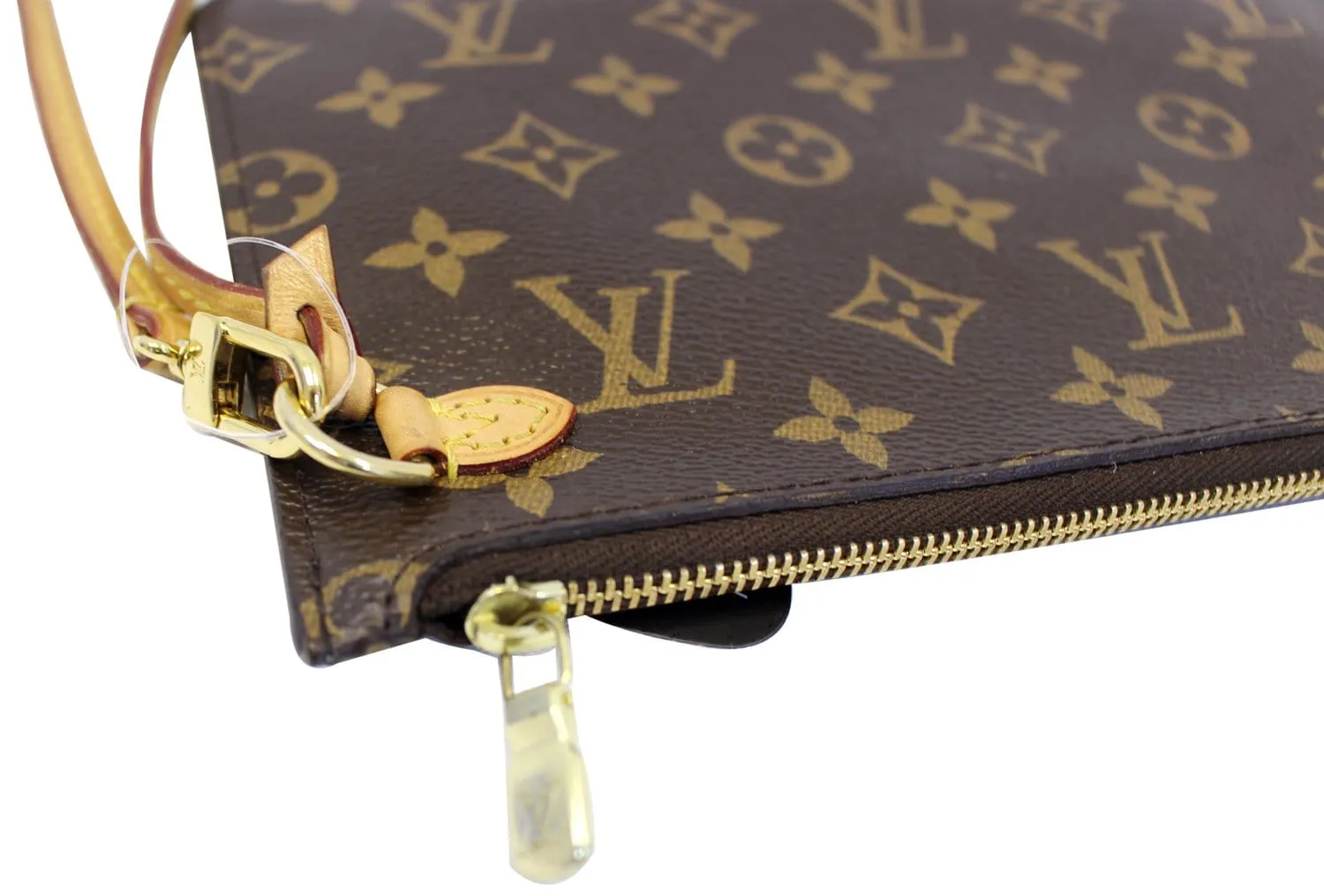 LOUIS VUITTON Monogram Canvas Pochette Wristlet Pouch Neverfull MM