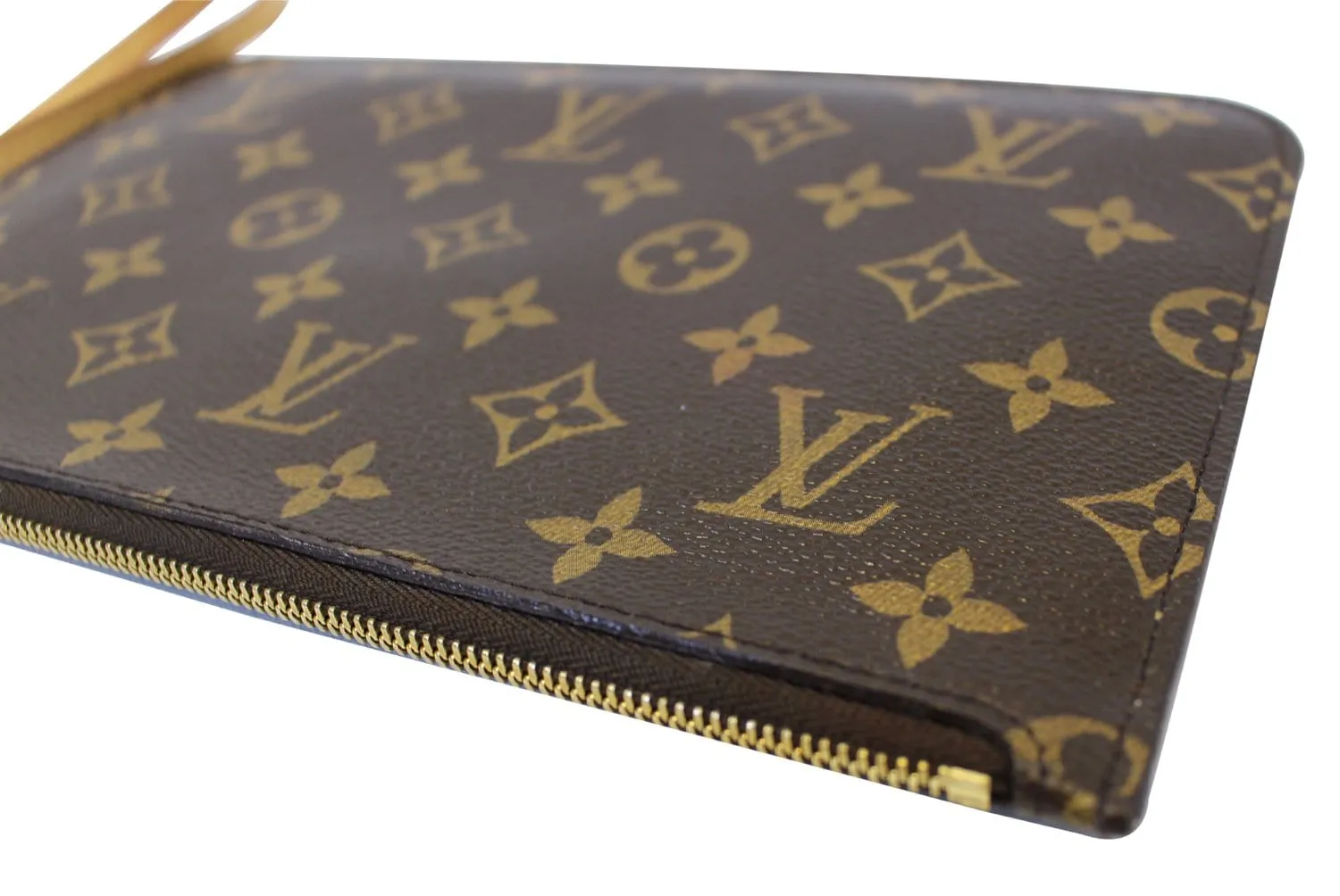 LOUIS VUITTON Monogram Canvas Pochette Wristlet Pouch Neverfull MM