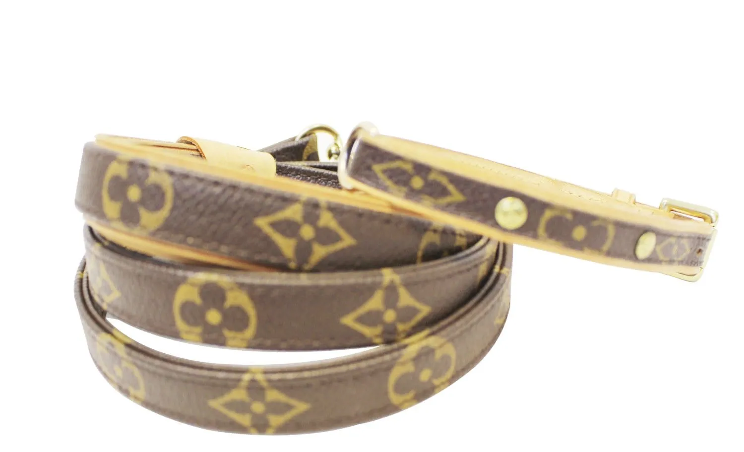 LOUIS VUITTON Monogram Collier Baxter PM Leash Baxter GM