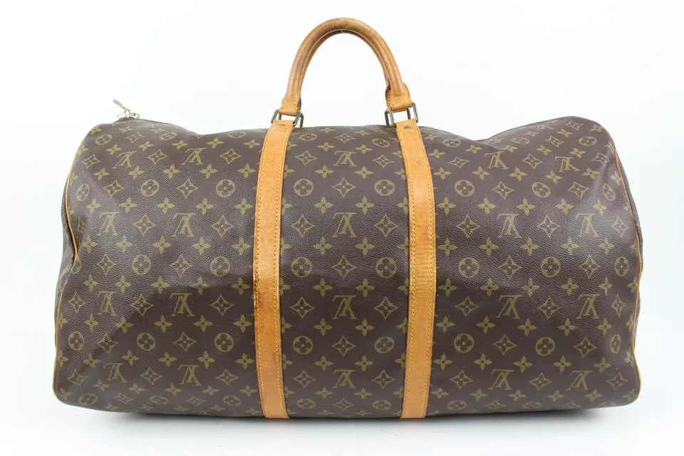 Louis Vuitton Monogram Keepall 60 Boston Duffle Travel 29lk427s