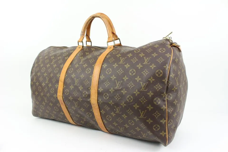 Louis Vuitton Monogram Keepall 60 Boston Duffle Travel 29lk427s