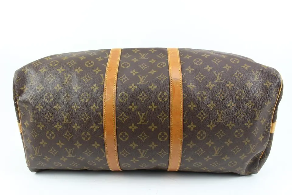 Louis Vuitton Monogram Keepall Bandouliere 55 Boston Duffle Bag 81lz422s