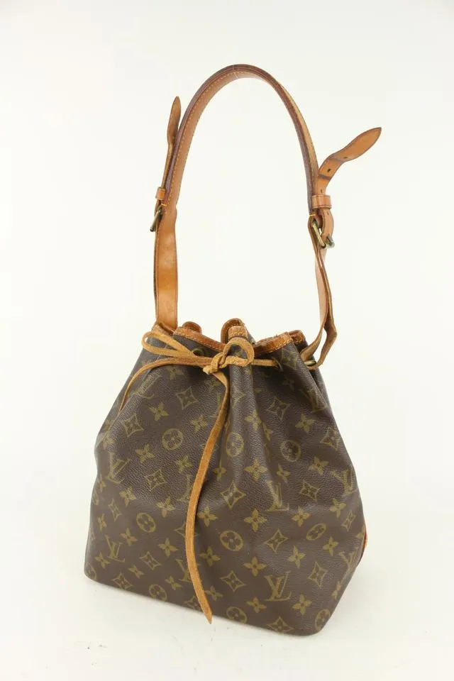 Louis Vuitton Monogram Petit Noe Drawstring Bucket Hobo Bag 1019lv24