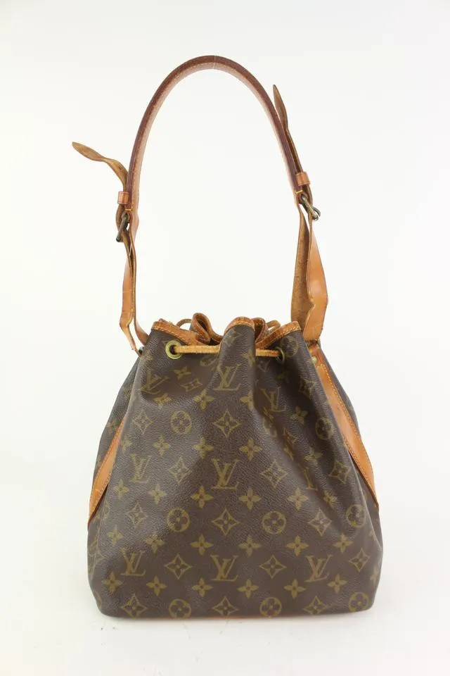 Louis Vuitton Monogram Petit Noe Drawstring Bucket Hobo Bag 1019lv24