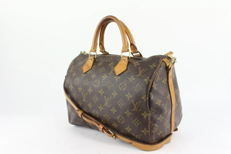 Louis Vuitton Monogram Speedy Bandouliere 30 Boston with Strap 1110lv12