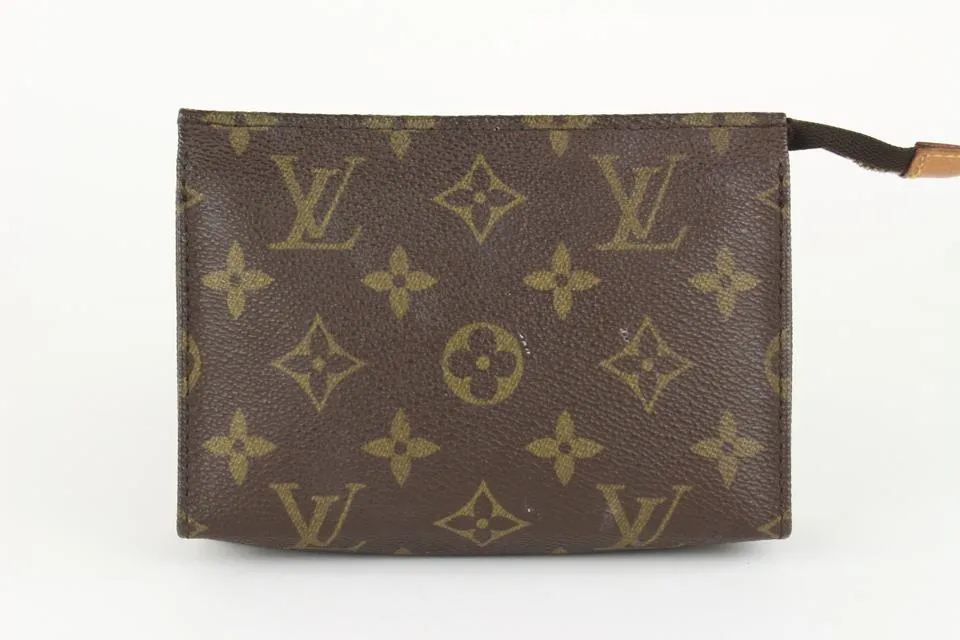Louis Vuitton Monogram Toiletry Pouch 15 Cosmetic Case Poche Toilette  1025lv9