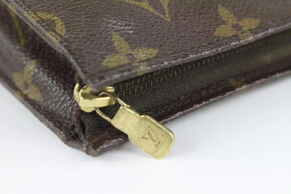 Louis Vuitton Monogram Toiletry Pouch 15 Cosmetic Case Poche Toilette  1025lv9