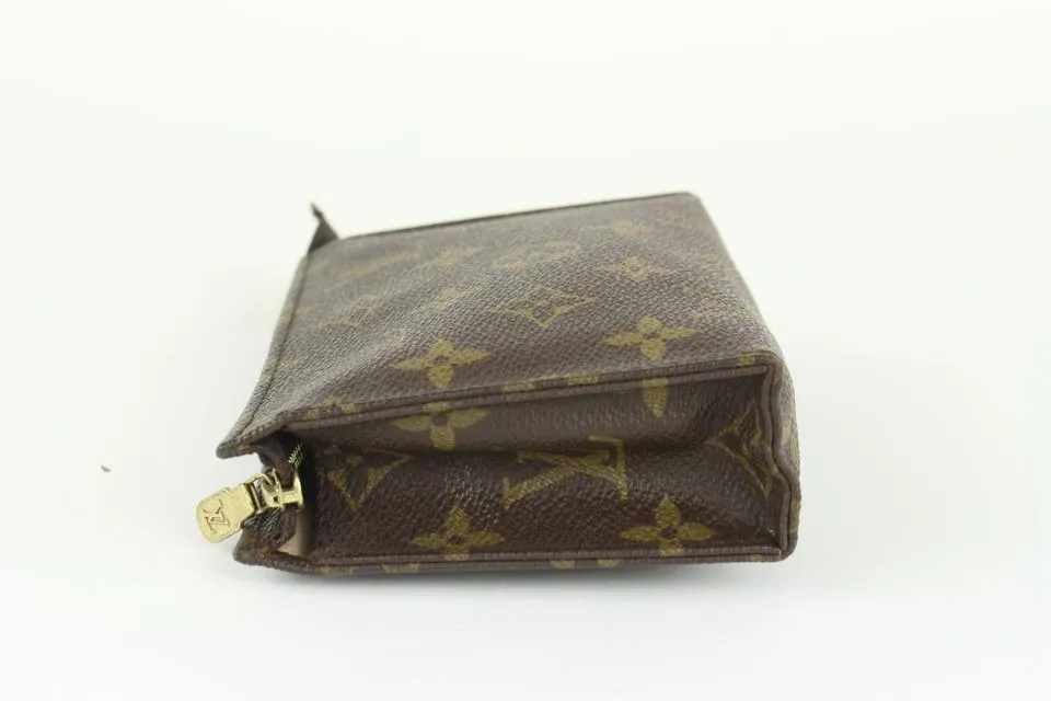 Louis Vuitton Monogram Toiletry Pouch 15 Cosmetic Case Poche Toilette  1025lv9