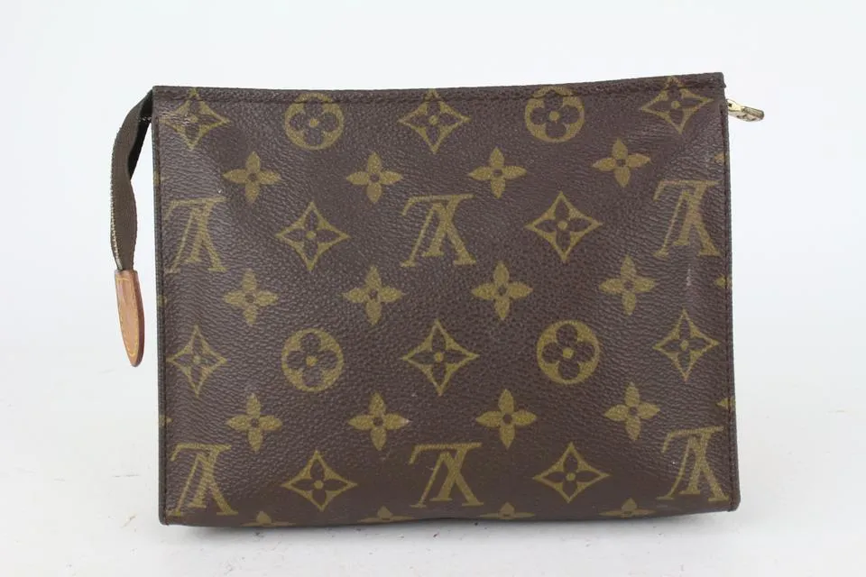 Louis Vuitton Monogram Toiletry Pouch 19 Cosmetic Case Poche Toilette 823lv18