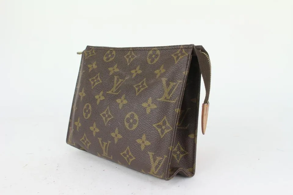 Louis Vuitton Monogram Toiletry Pouch 19 Cosmetic Case Poche Toilette 823lv18
