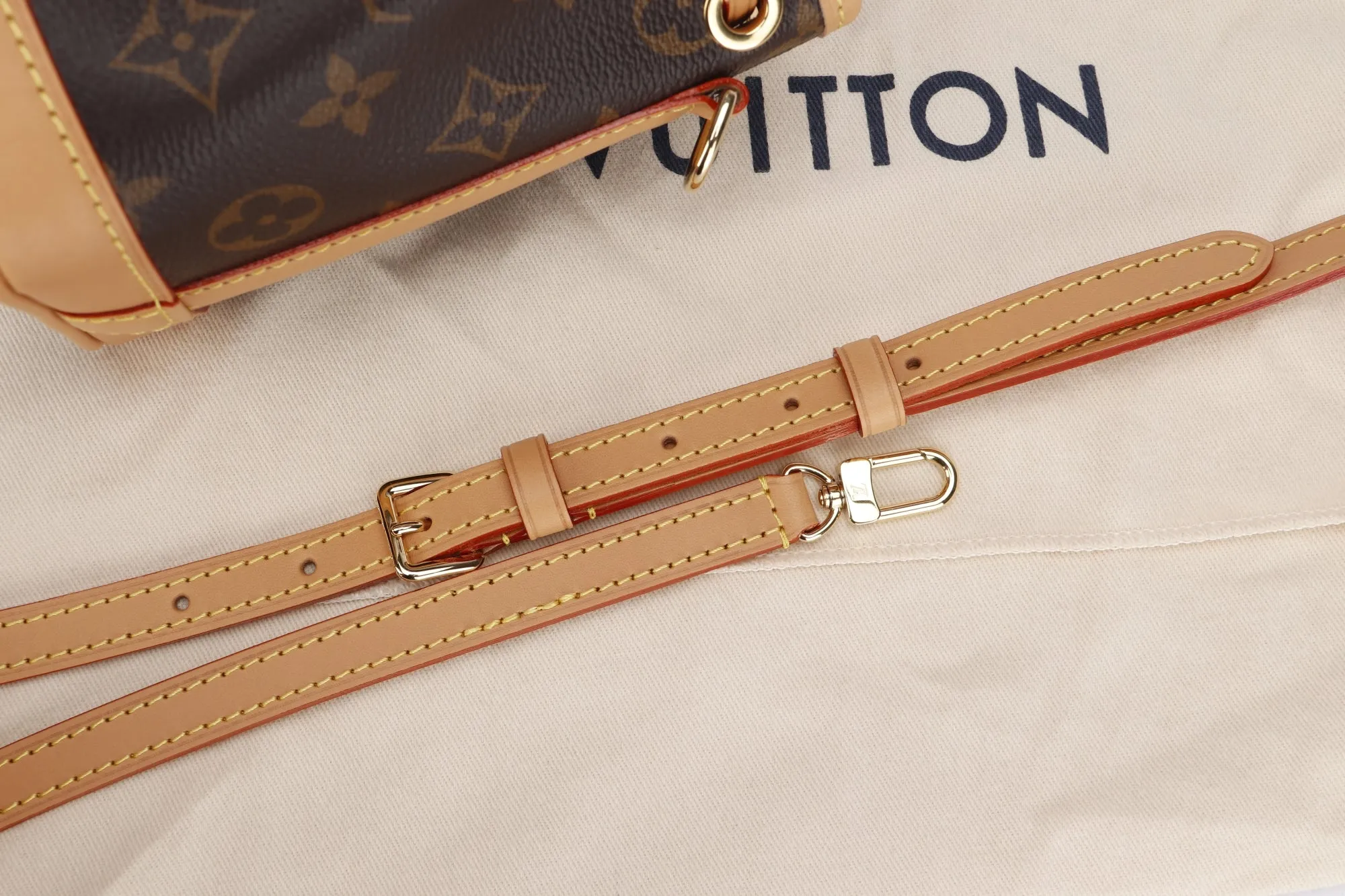 Louis Vuitton Nano Noé (M81266) Monogram, with Strap & Handle, with Dust Cover & Box