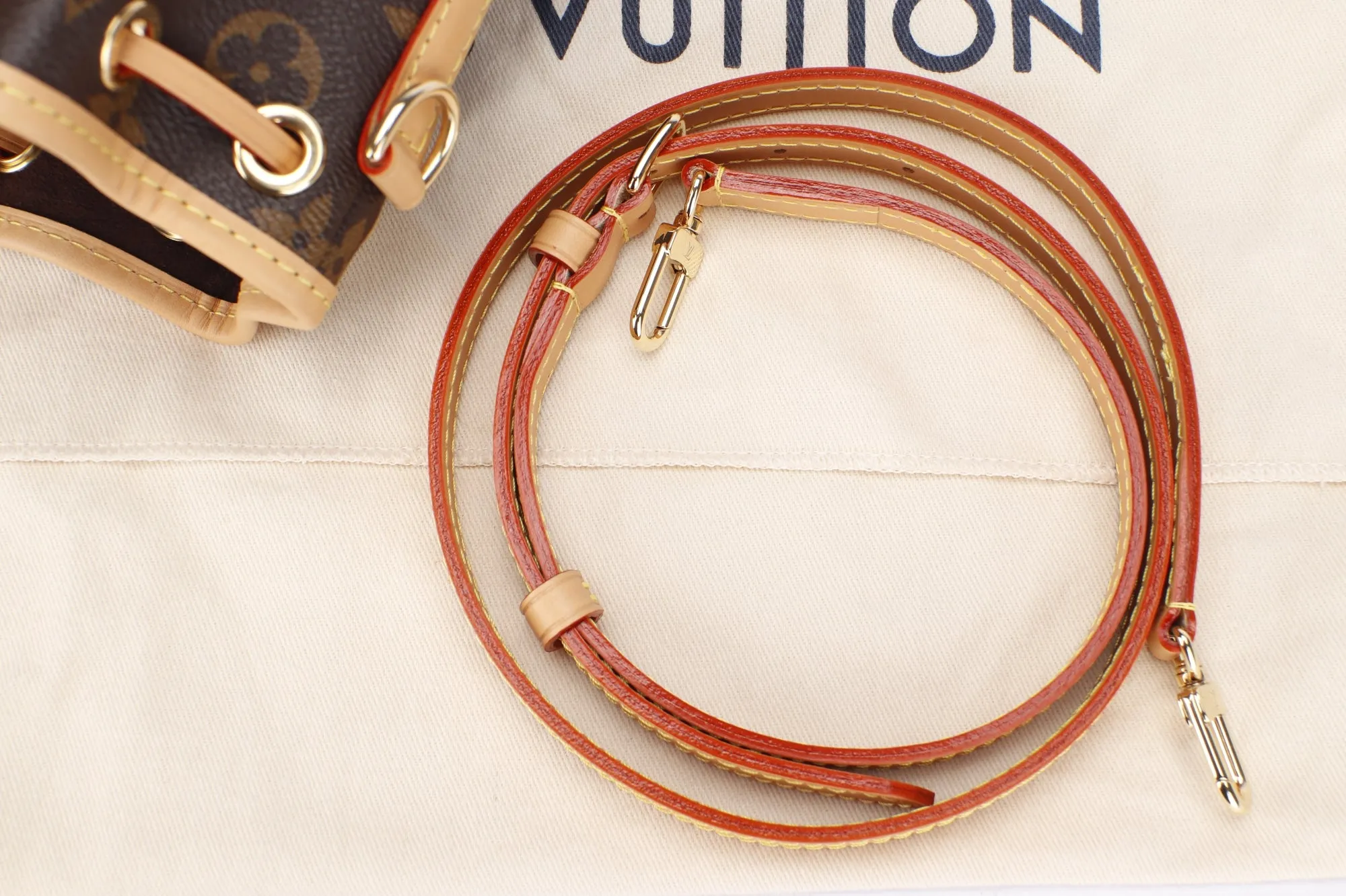 Louis Vuitton Nano Noé (M81266) Monogram, with Strap & Handle, with Dust Cover & Box