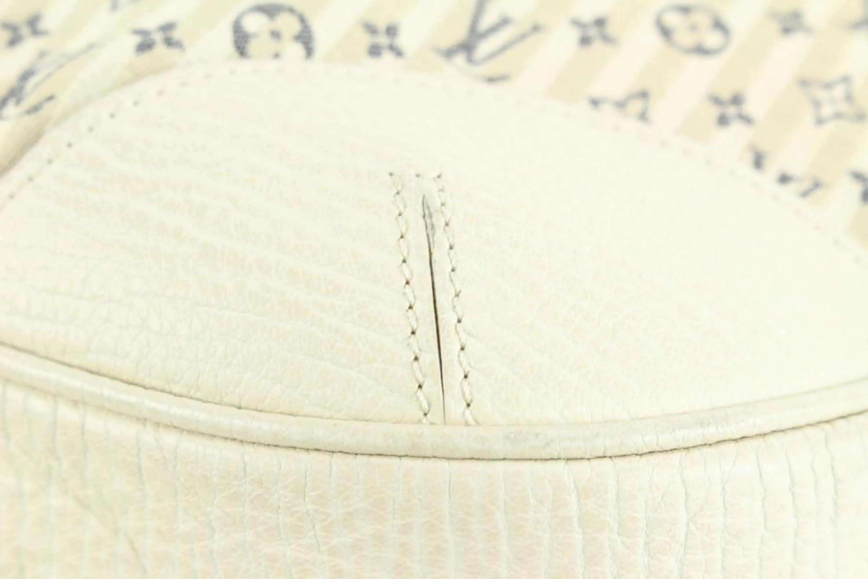 Louis Vuitton Navy x Ivory Mini Lin Croisette Marina GM 2way 2LV714a