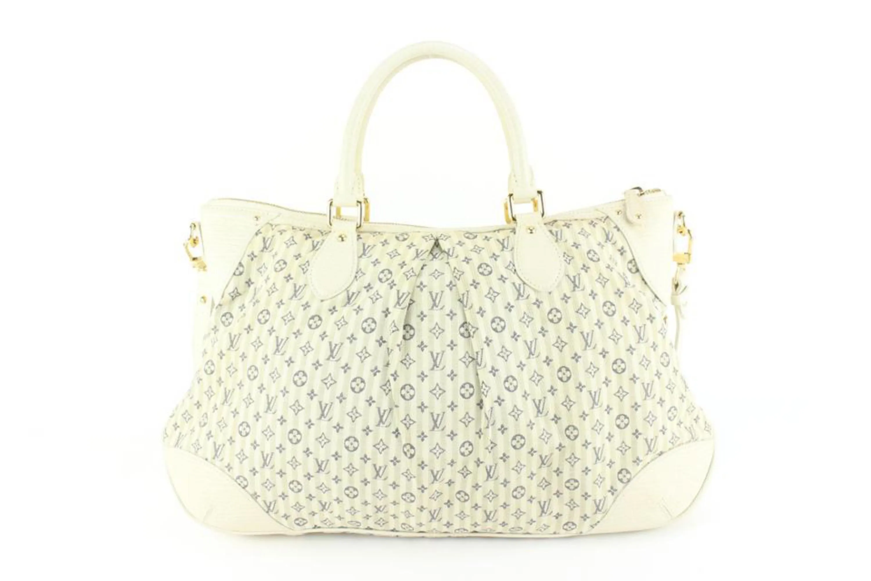 Louis Vuitton Navy x Ivory Mini Lin Croisette Marina GM 2way 2LV714a