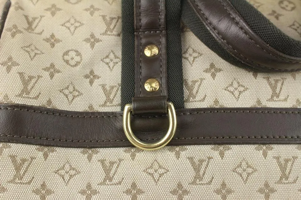 Louis Vuitton Olive Monogram Mini Lin Josephine GM Boston Speedy Bagg 928lv77
