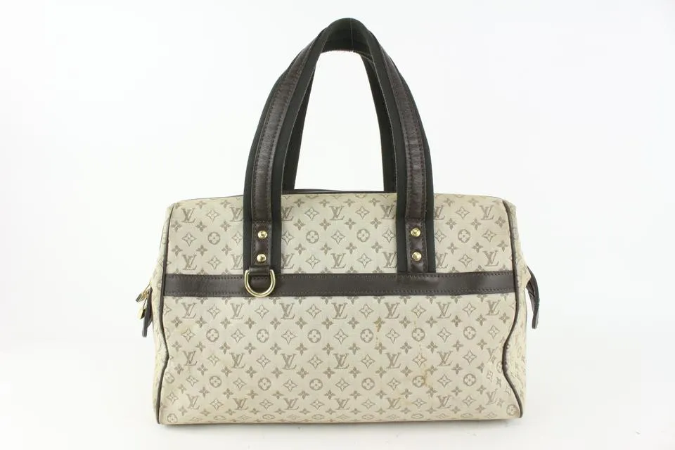 Louis Vuitton Olive Monogram Mini Lin Josephine GM Boston Speedy Bagg 928lv77