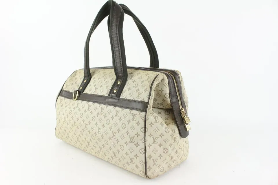 Louis Vuitton Olive Monogram Mini Lin Josephine GM Boston Speedy Bagg 928lv77