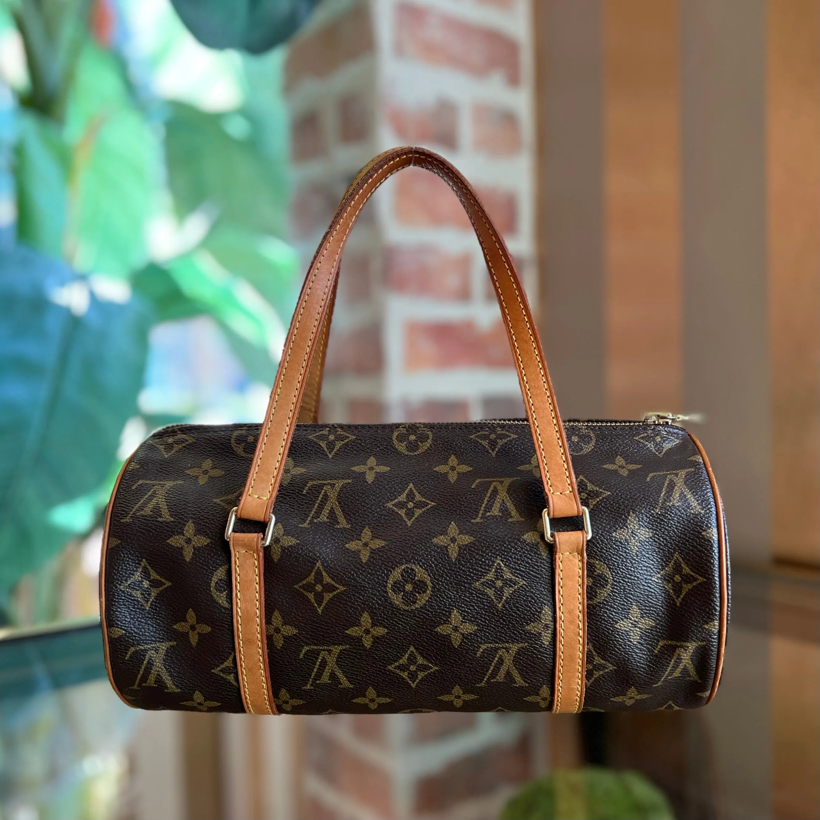 LOUIS VUITTON Papillon 30 Brown Monogram Coated Canvas Shoulder Bag