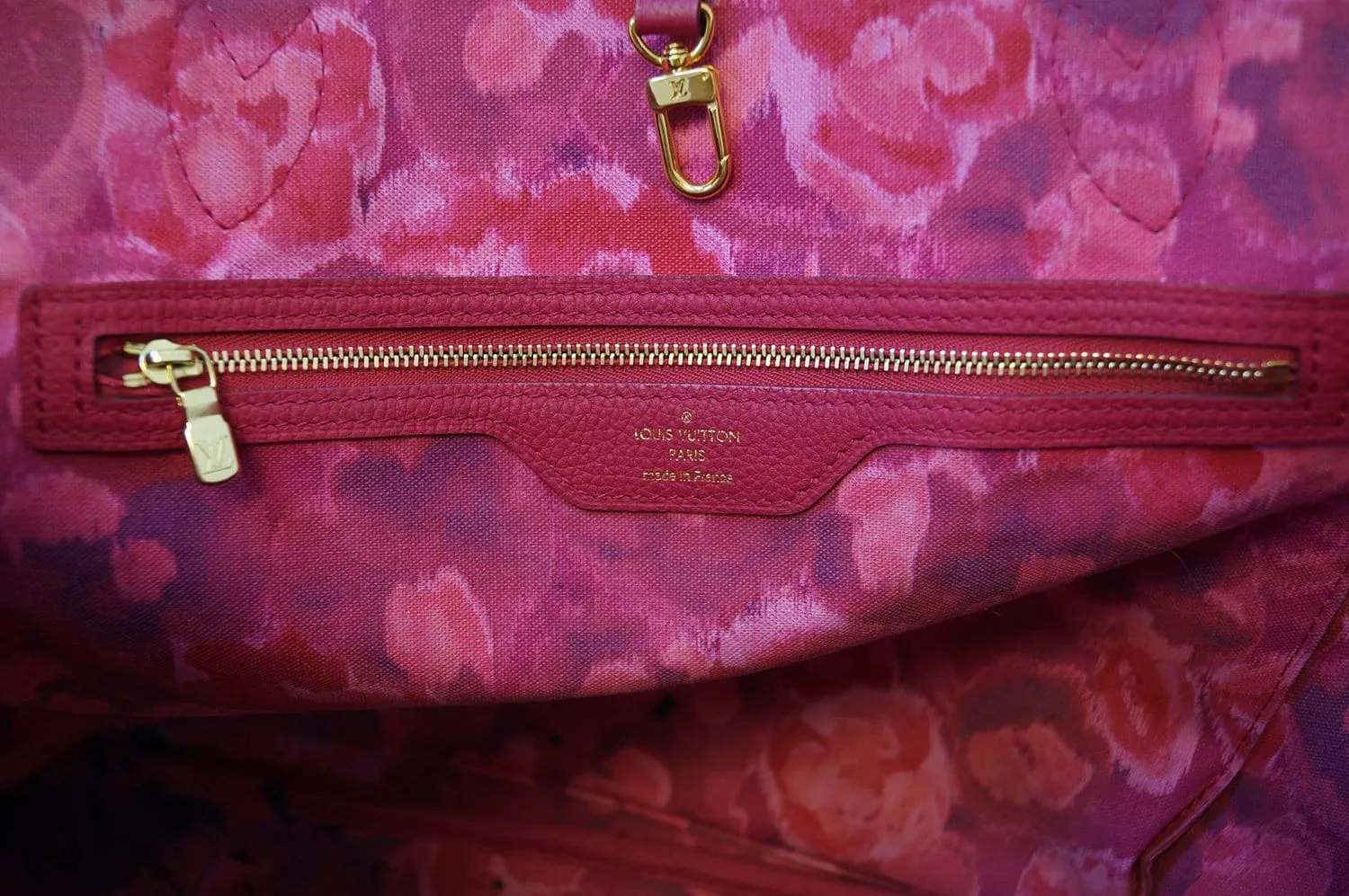 LOUIS VUITTON Rose Velours Monogram Ikat Neverfull GM Limited